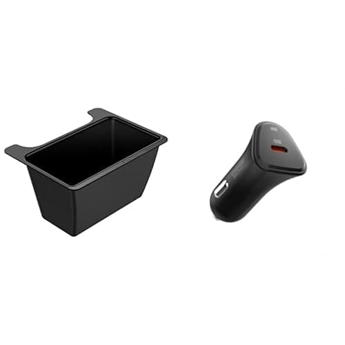 Spigen Tesla Model Y (2024-2023) & Model 3 (2023) Arka Koltuk Saklama Kutusu TO223 Black - ACP05758 Spigen 30W USB-C Araç içi Hızlı Şarj Aleti