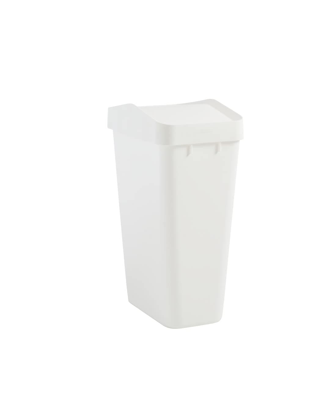 Rubbermaid Ev ve Mutfak için Salıncak Üstü Çöp Kutusu, Kolay Erişim İmha ve Kapaklı İnce Modern Çöp Kutusu, 12,2 Galon Kapasite, Beyaz