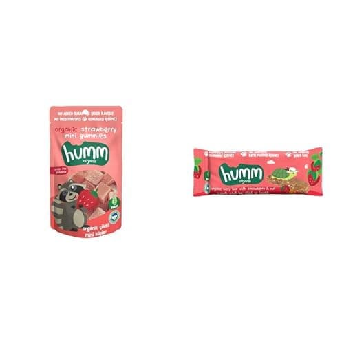 Organik Vegan Çilekli Meyveli Küp & Yulaf Bar Atıştırmalık Paketi - 6 adet (2 çeşit)