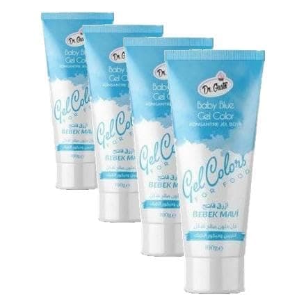Dr.Gusto Jel Gıda Boyası 100 Gr Tüp Bebe Mavi (4 paketi)