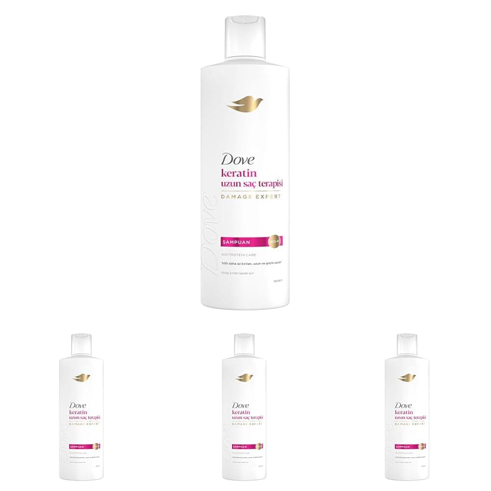 Dove Şampuan Keratin Uzun Saç Terapisi 375 ml (4 paketi)