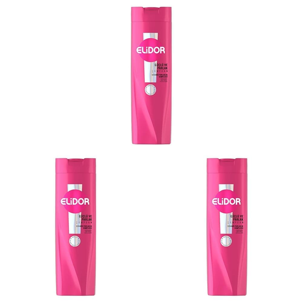 Elidor Saç Bakım Şampuanı Güçlü ve Parlak 400 ml (3 paketi)