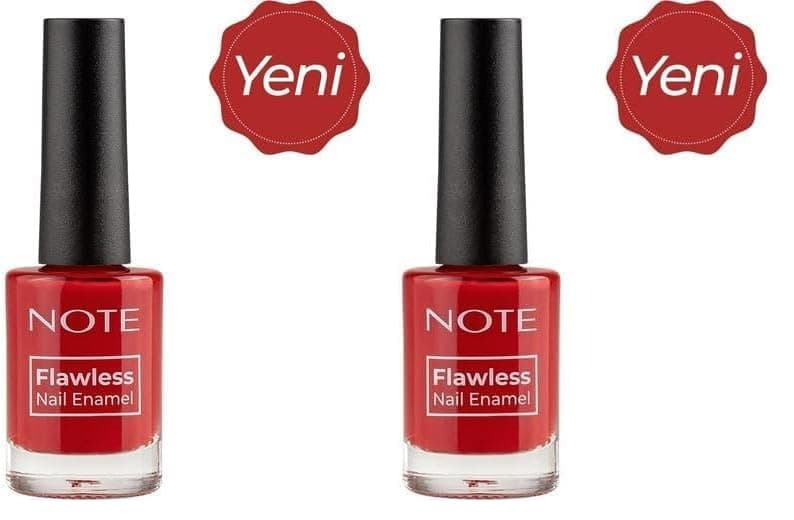Note Nail Flawless Oje 32 Lovely, Kırmızı (2 paketi)
