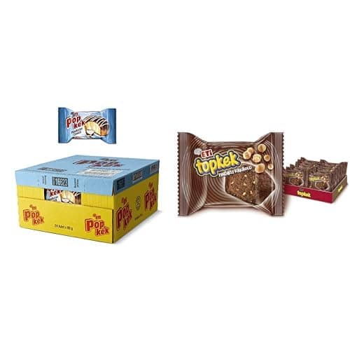 Eti Popkek Hindistan Cevizli Kek 60 g x 24 Adet ve Eti Topkek Fındıklı Kakaolu Kek 35 g x 24 Adet
