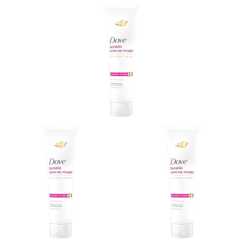 Dove Kırık Önleyici Krem Keratin Uzun Saç Terapisi 150 ml (3 paketi)