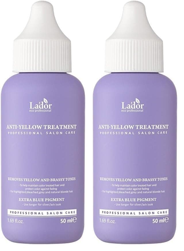 Lador Renk Eşitleyici ve Koruyucu Turunculaşma Karşıtı Mor Saç Kremi LADOR Anti Yellow Treatment 50ml (2 paketi)