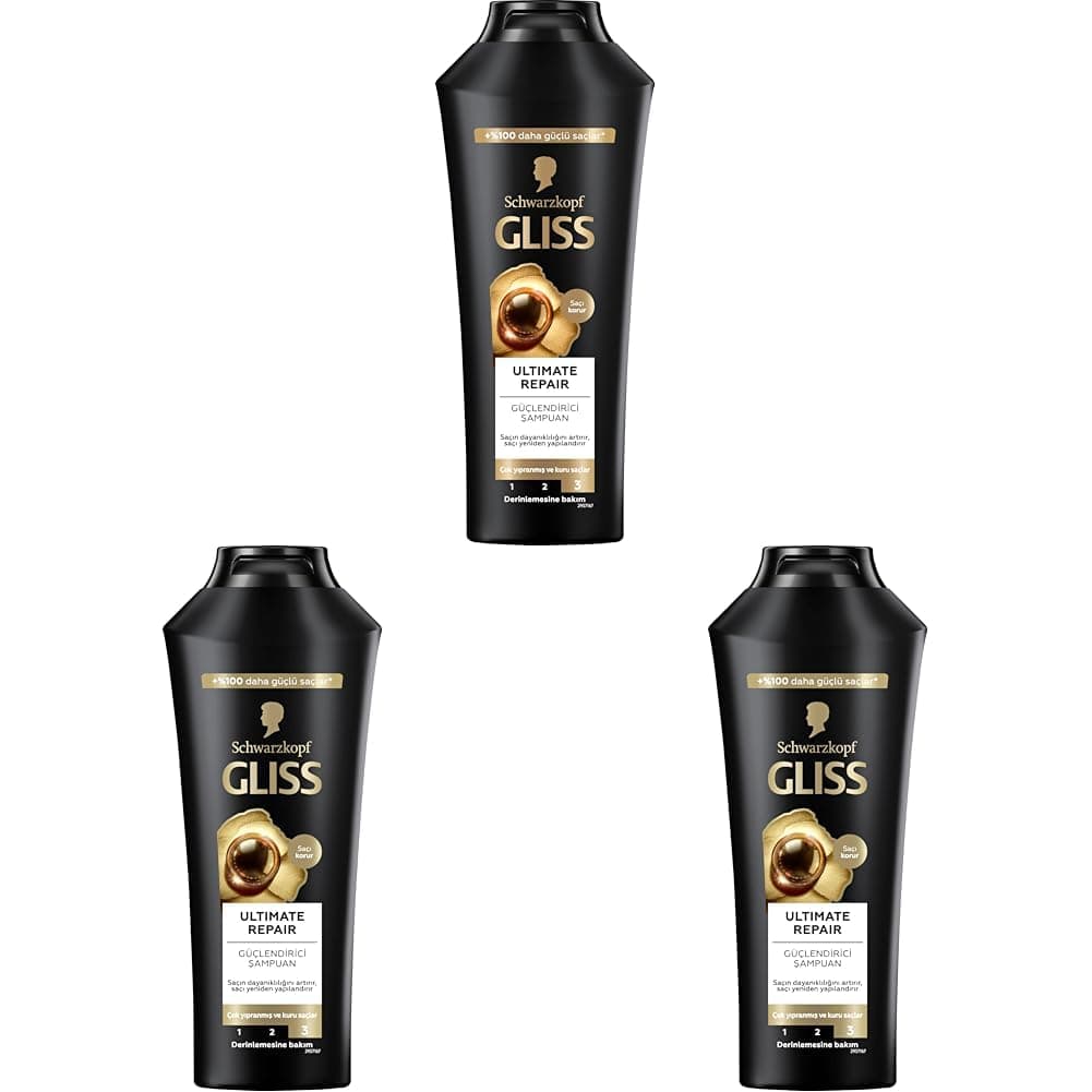 Gliss Ultimate Repair Şampuan 400ml 3lü paket