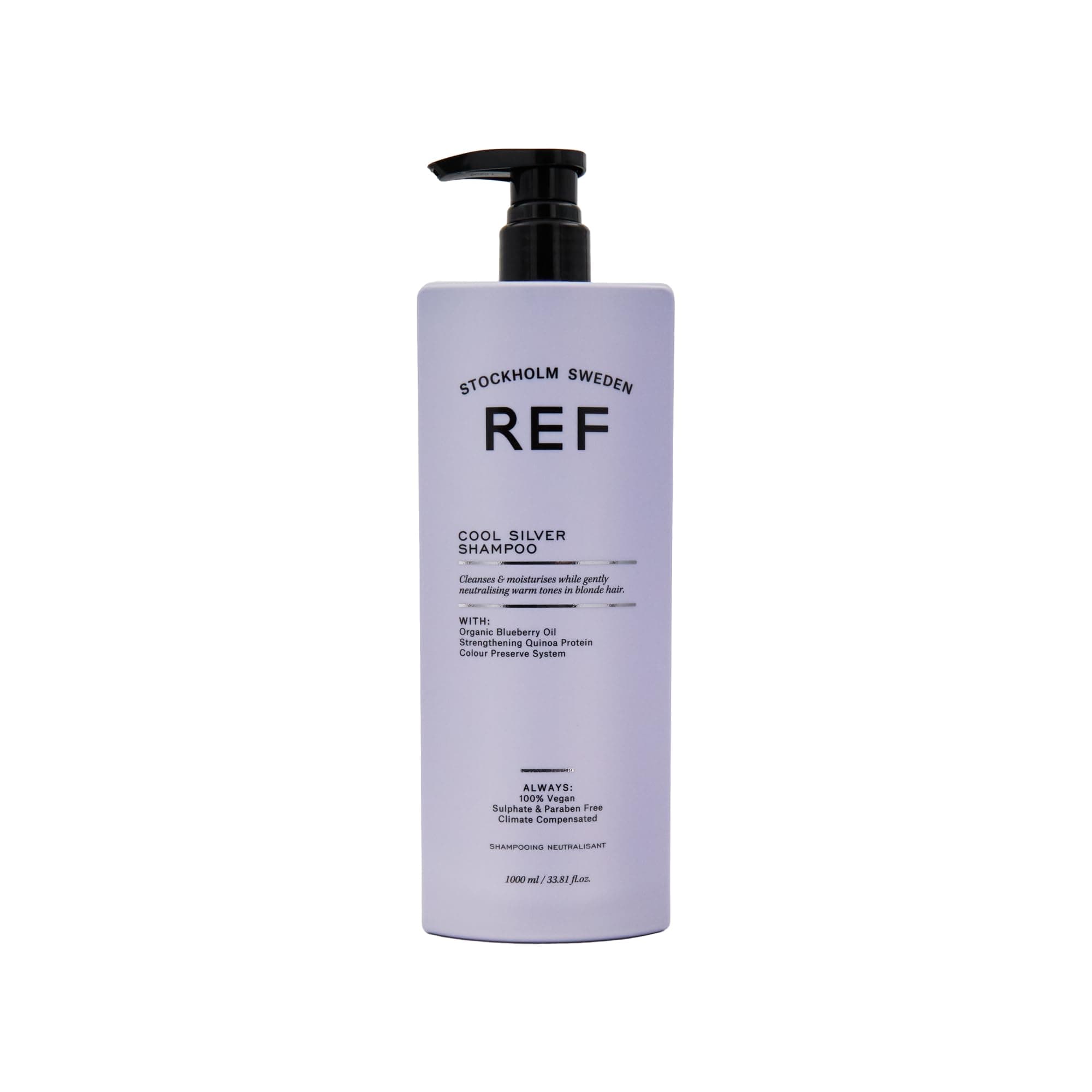 REF Stockholm Cool Silver Shampoo 1000 Ml Sarı ve Gümüş Renkli Saçlara Özel Şampuan