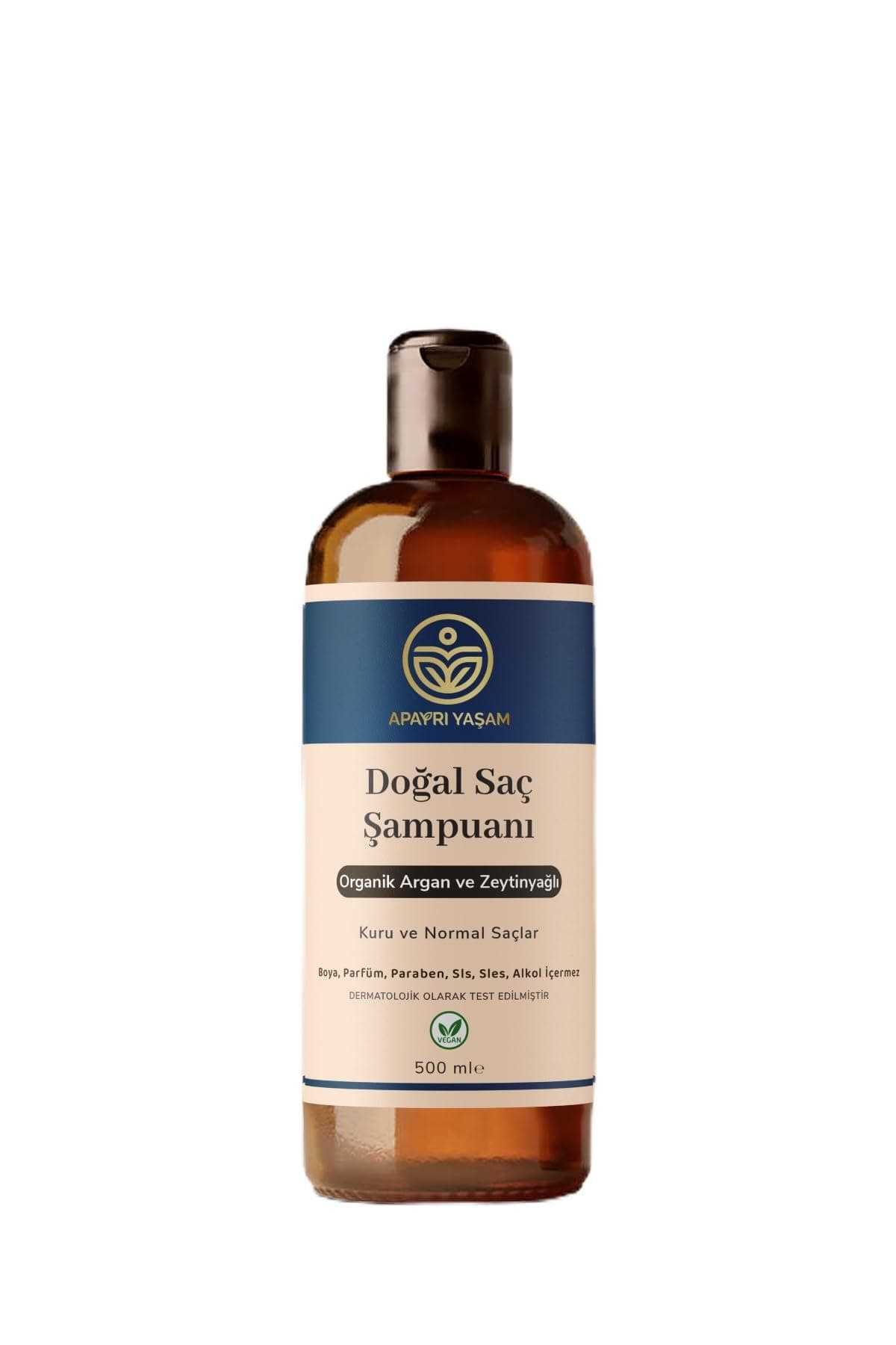 Organik Argan ve Zeytinyağı Özlü Kuru ve Normal Saçlar İçin Besleyici ve Onarıcı Şampuan 500 ML
