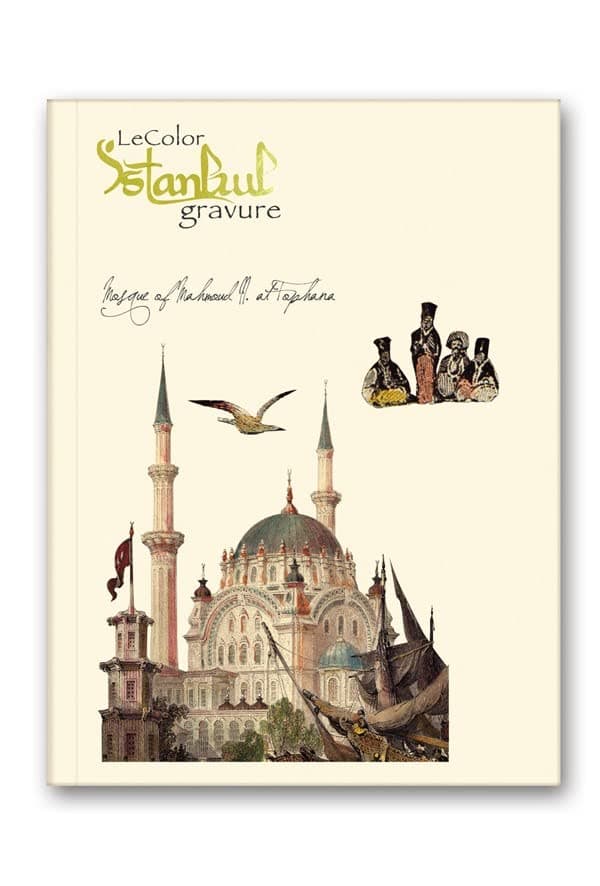 Le Color İstanbul Gravür Mini Journal Çizgili Tophane