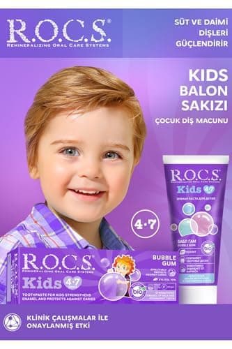 R.O.C.S. Kids Sakız Aromalı Diş Macunu ve Diş Fırçası Seti