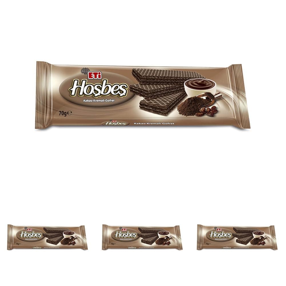 Eti Hoşbeş Kakao Kremalı Gofret 70 g 4lü paket