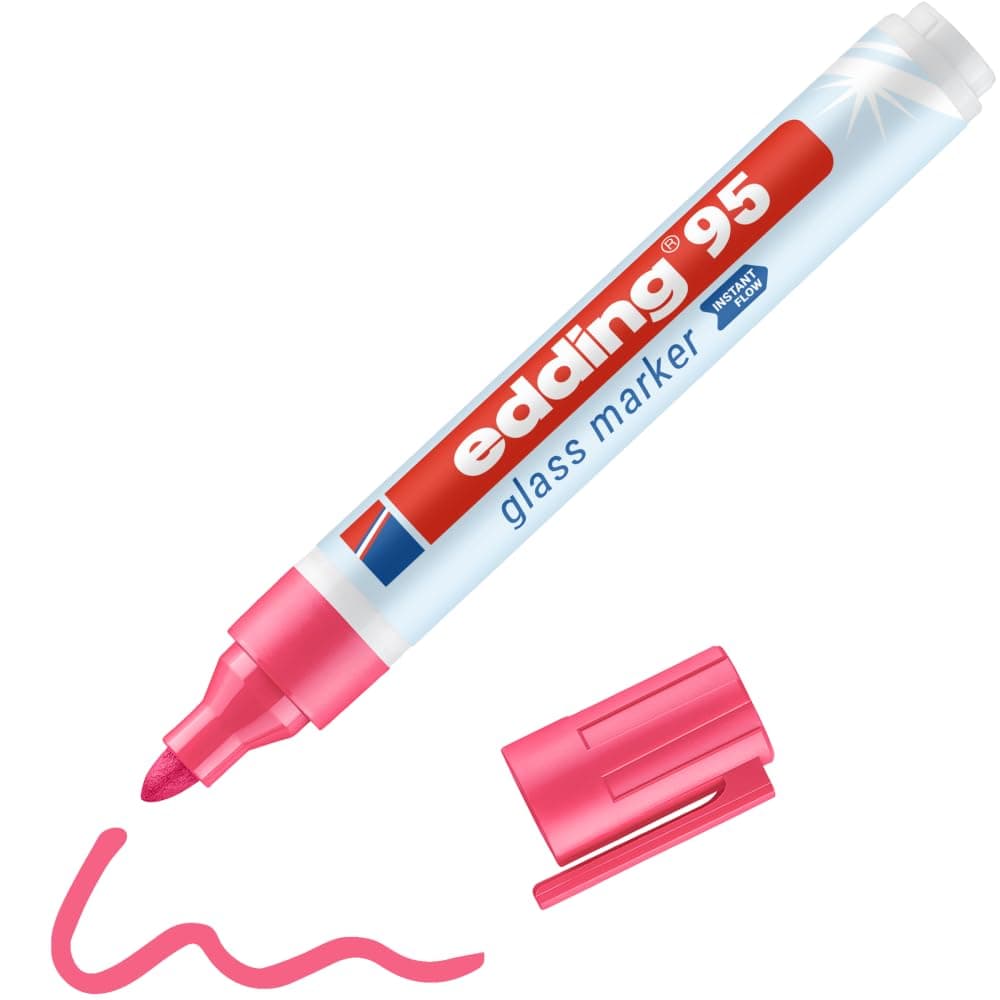 Edding 95 Cam Kalemi - Yuvarlak Uç - 1.5-3 mm - Pembe