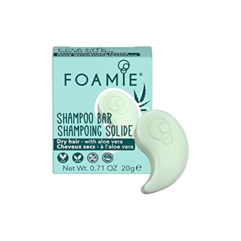Foamie Seyahat Boy Katı Şampuan Take Me Aloe Way – Kuru Saçlar İçin Nemlendirici