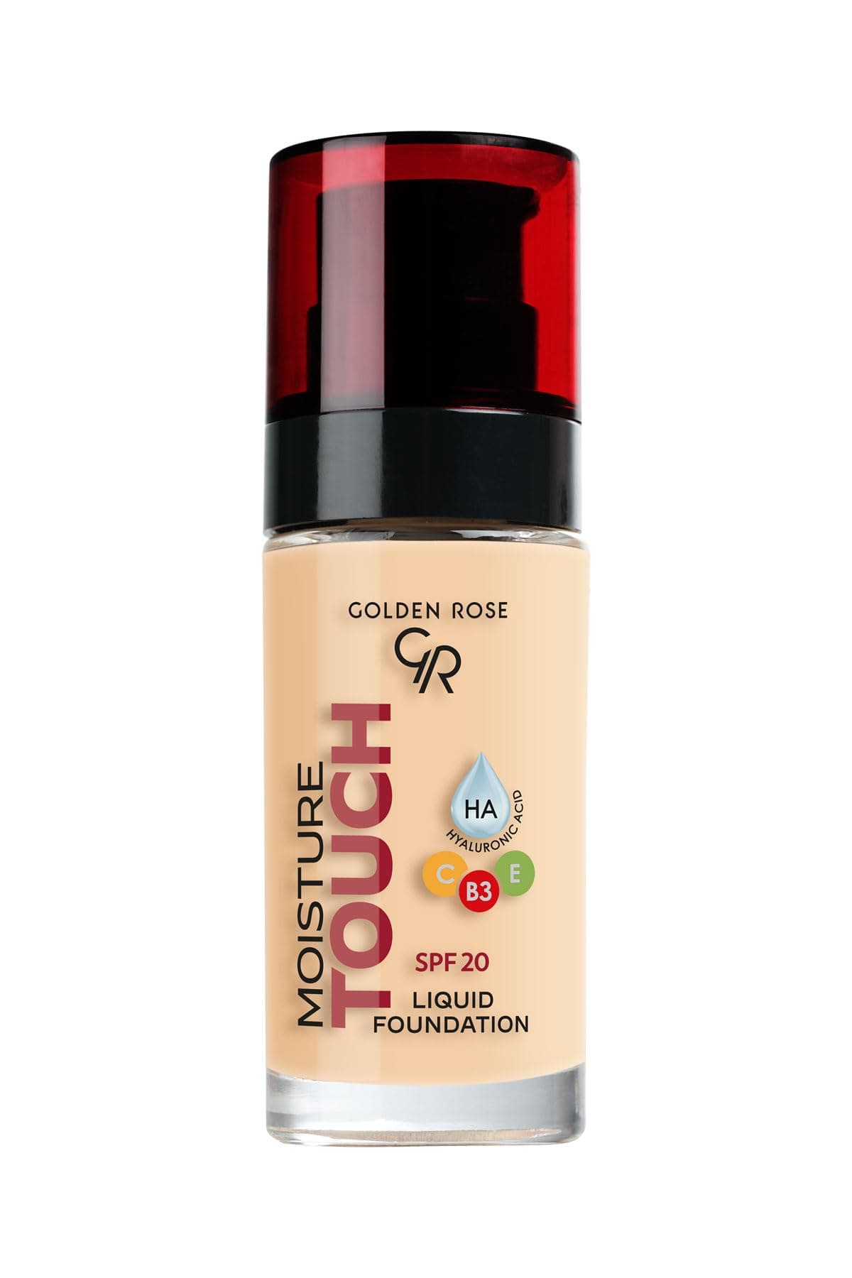 Golden Rose Moisture Touch Foundation No: 104 - Hyaluronik Asitli Nemlendirici Fondöten SPF 20-30 ml