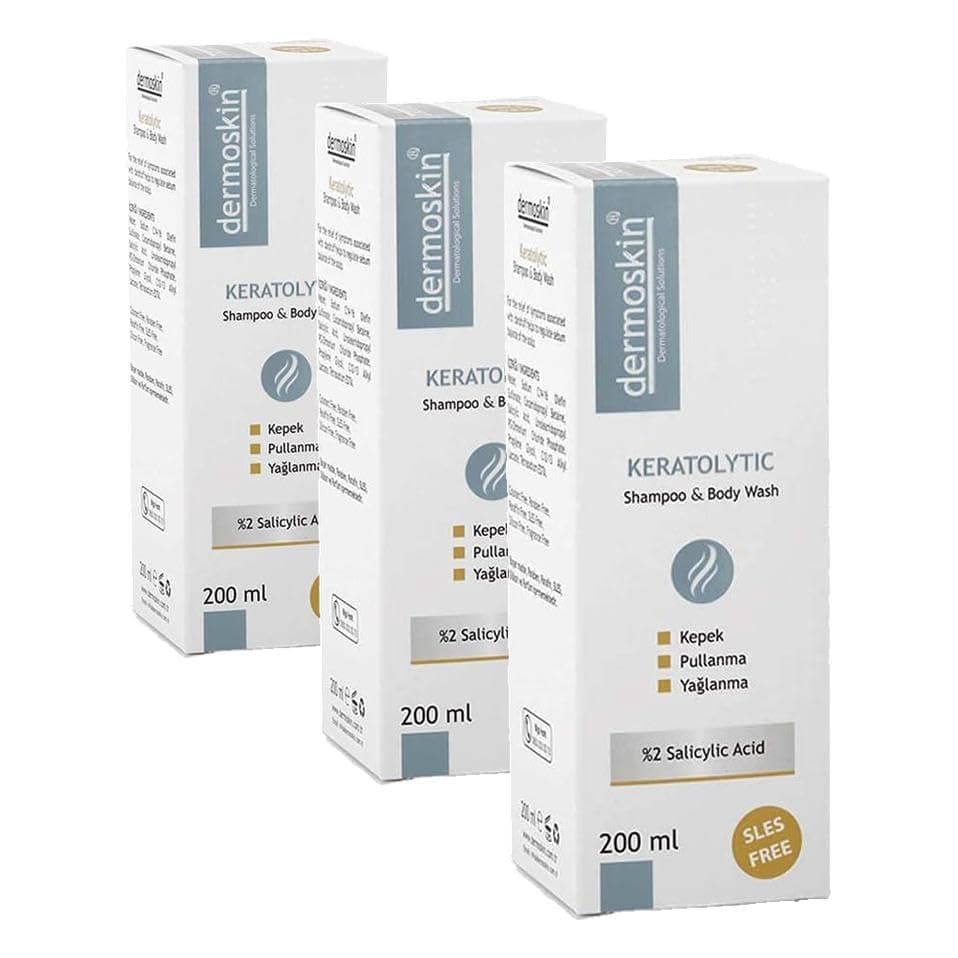 Dermoskin Keratolytic Shampoo & Body Wash 1 Paket (1 x 200 ml) (3 paketi)
