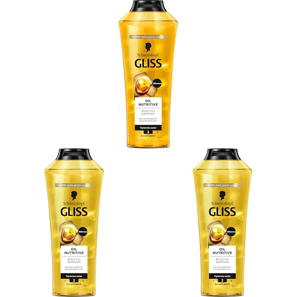 Gliss Oil Nutritive Şampuan 400ml 3lü paket