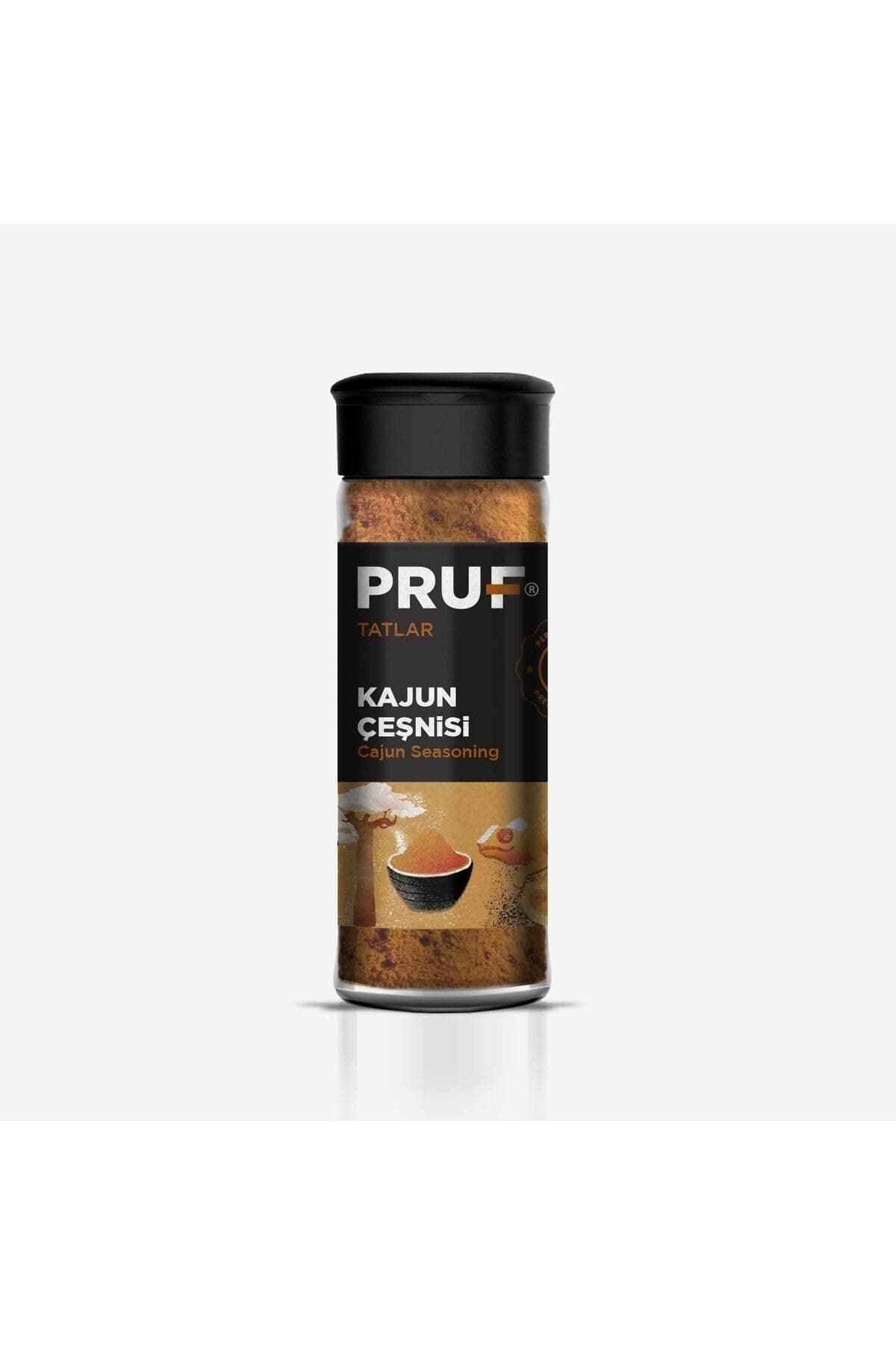 Pruf Kajun Baharatı / Kajun Çeşnisi / Cajun Seasoning 45 Gr. Sağlıklı Cam Şişe