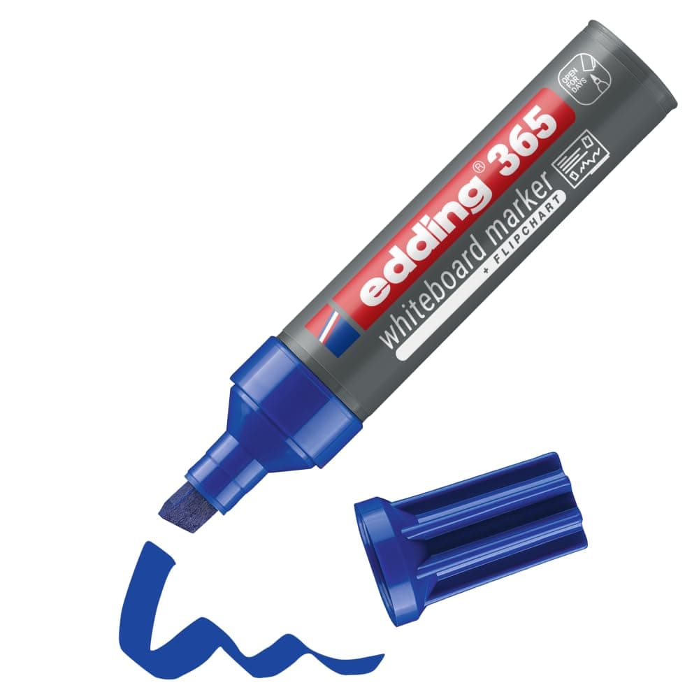 edding 365 beyaz yazı tahtası kalemi - mavi - 1 kalem - 2-7 mm kesik ucu