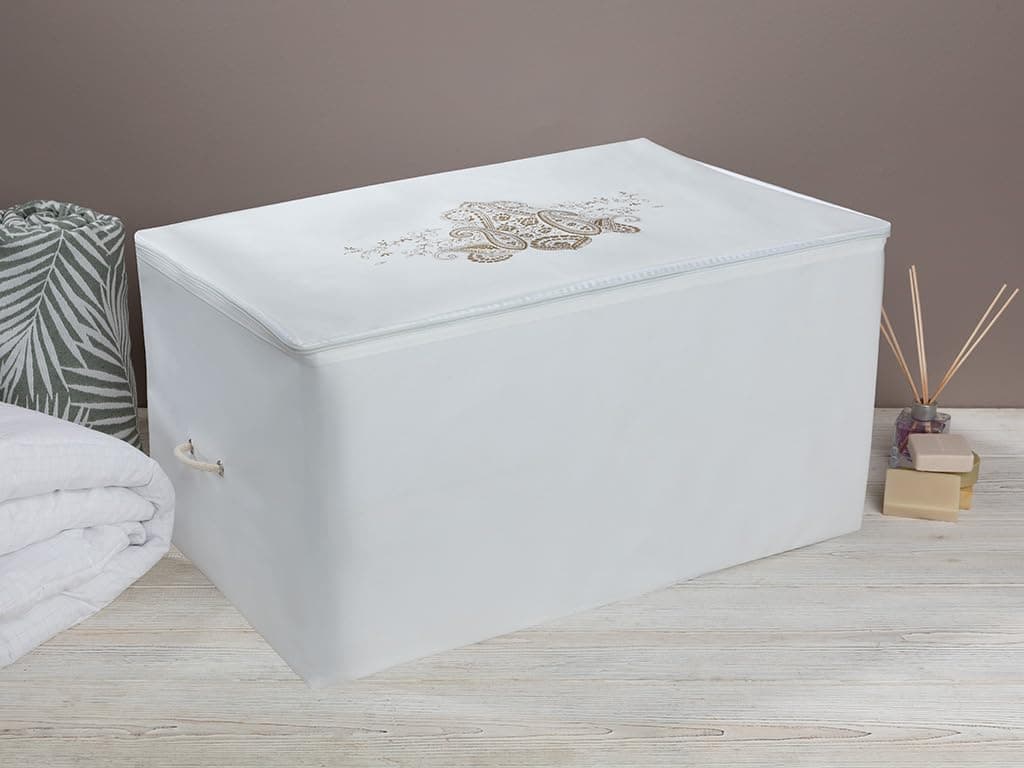 English Home Lace Damask Hurç 74x46x46 cm Beyaz