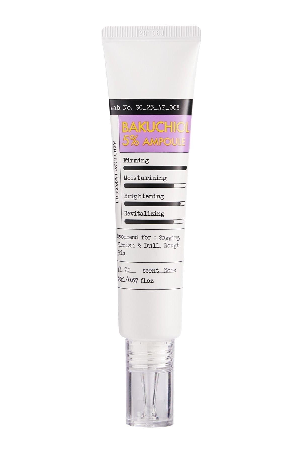 DERMA FACTORY%5 Bakuchiol İçeren Elastikiyet Arttırıcı ve Cilt Düzenleyici Serum Derma Factory Bakhuciol Ampoule
