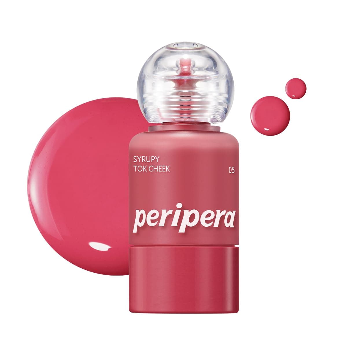 Peripera İnce Yapılı, Ciltle Bütünleşen, Pigmentli Likit Allık Syrupy Tok Cheek (05 Cool Apple)
