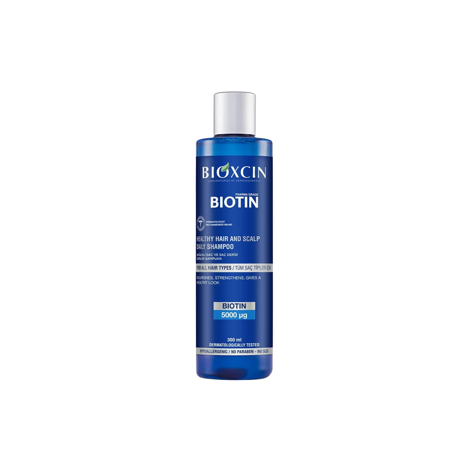 Bioxcin Biotin Dökülme Karşıtı Şampuan – 300 ml – Biotin, Çinko, B Vitamin Kompleksi ve Termal Su İçerikli – Saç Dökülmesine Karşı Etkili Bakım