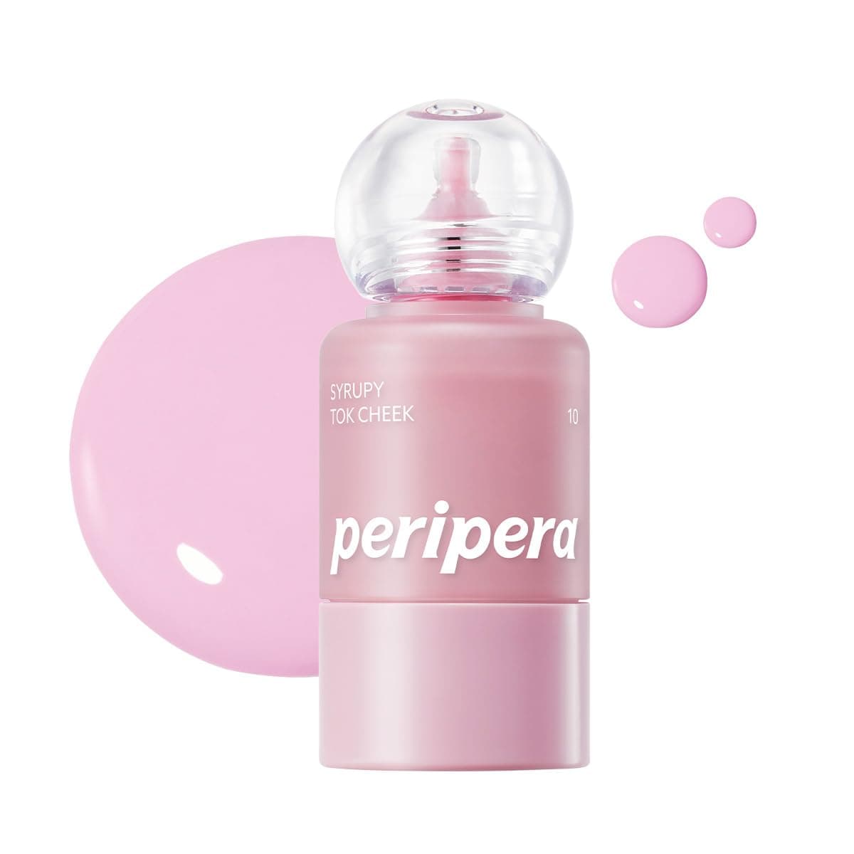 Peripera, İnce Yapılı, Ciltle Bütünleşen, Pigmentli Likit Allık Syrupy Tok Cheek (10 Pale Lavender)