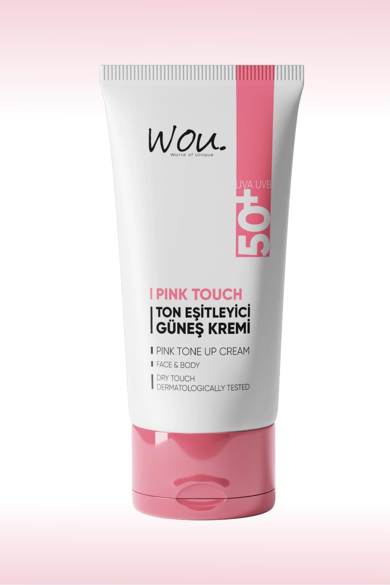 WOU Ton Eşitleyici Pembe Krem 50Ml 50+