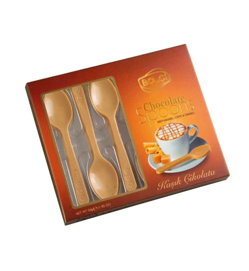 Bolçi Karamelli Kaşık Çikolata Rulo Gofret Parçacıklı 54g