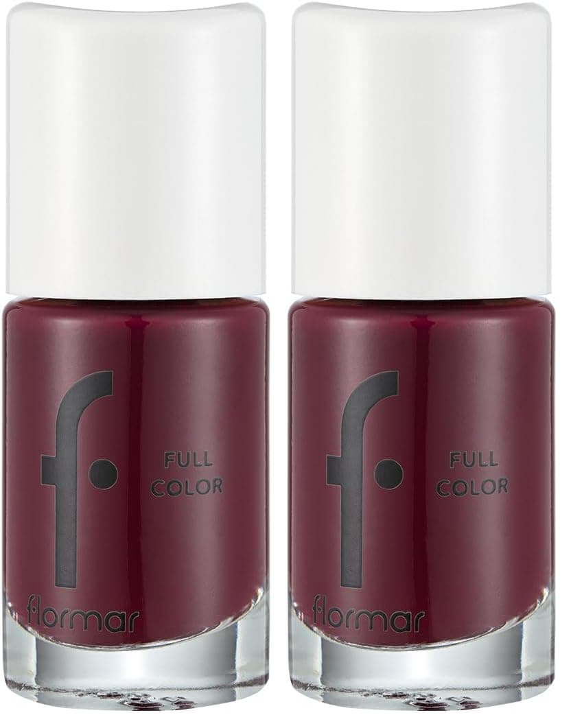 Flormar Yoğun Pigmentli Parlak Oje Full Color Nail Enamel Fc40 Royal Maroon (2 paketi)