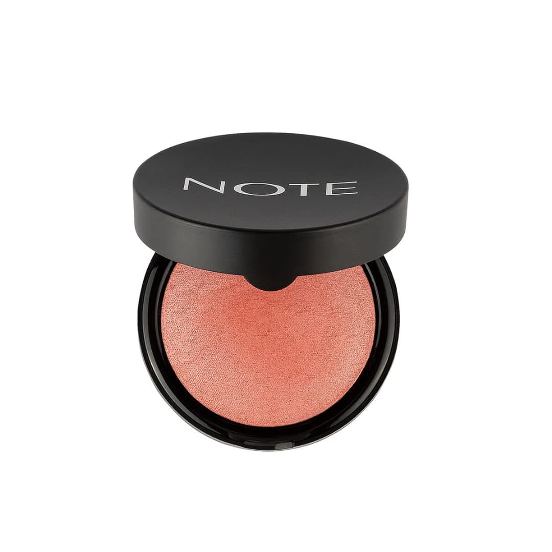 Note Cosmetics Baked Blusher 06 Hot Rose Işıltılı Fırınlanmış Toz Allık