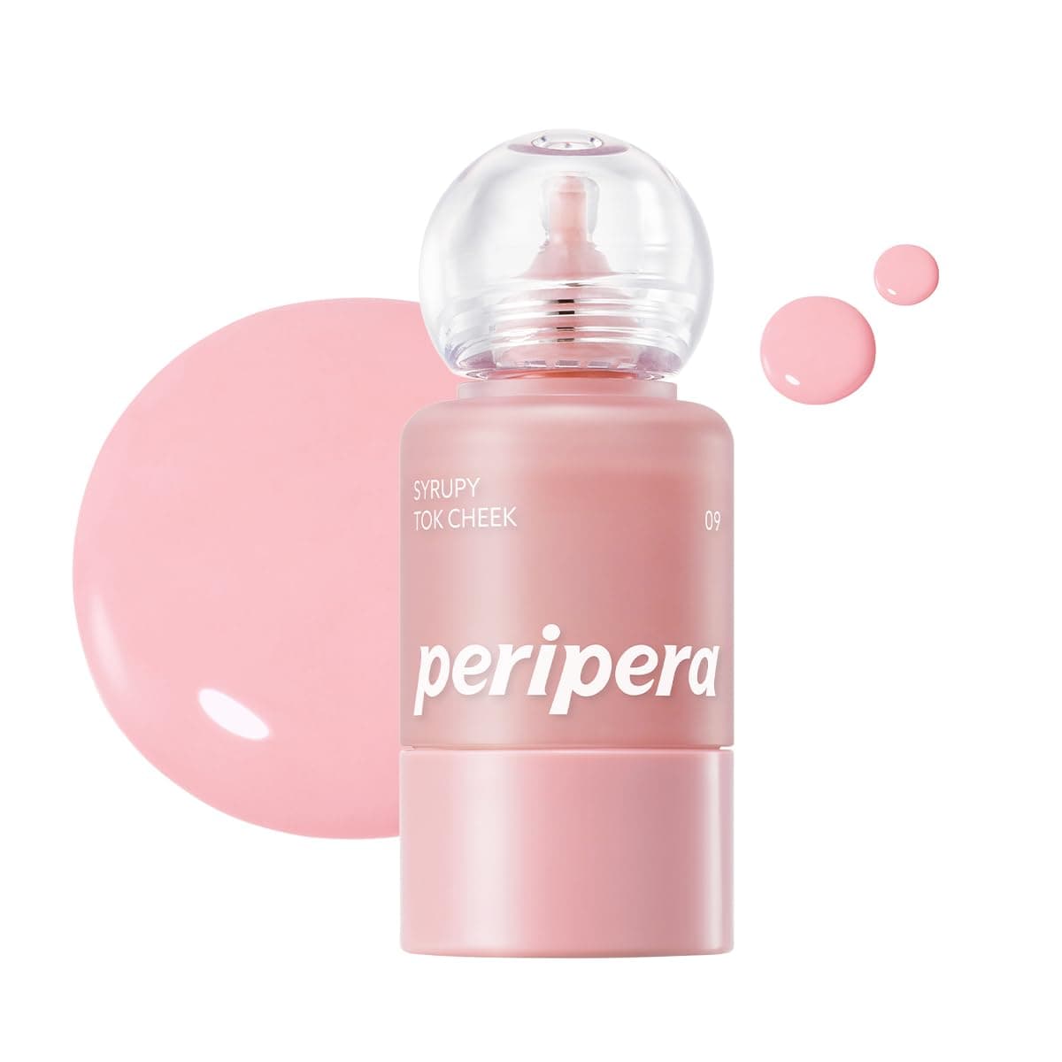 Peripera, İnce Yapılı, Ciltle Bütünleşen, Pigmentli Likit Allık Syrupy Tok Cheek (09 Pale Peach)