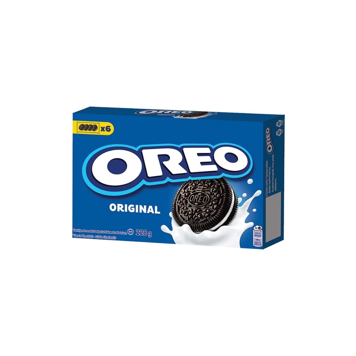 Oreo Kakaolu Vanilya Kremalı Bisküvi 228g - 12 Adet