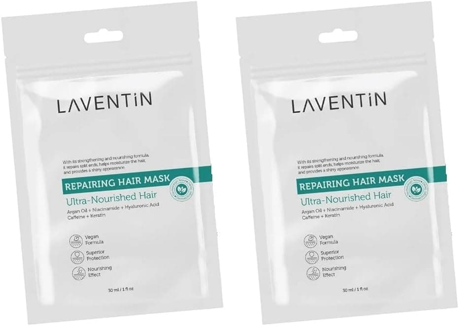 Laventin Aşırı Yıpranmış ve Dökülen Saçlar için Hızlı Saç Uzatan Besleyici Onarıcı Saç Maskesi (2 paketi)