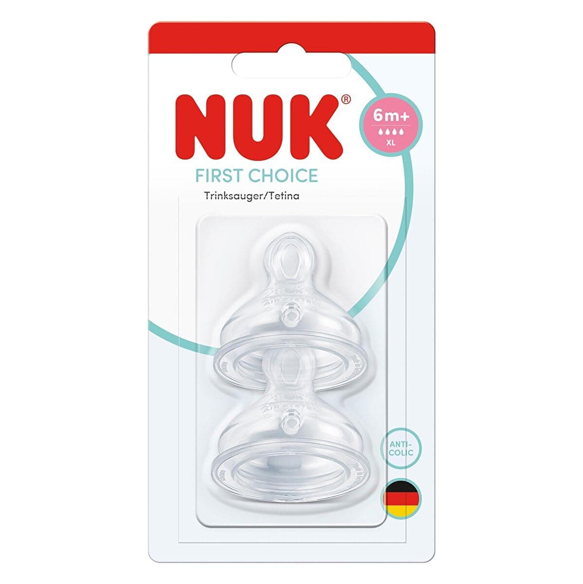 NUK First Choice Silikon Biberon emziği, XL