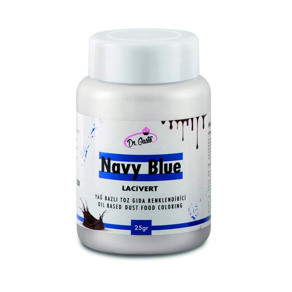 Dr.Gusto Yağ Bazlı Toz Gıda Boyası 25 Gr Lacivert