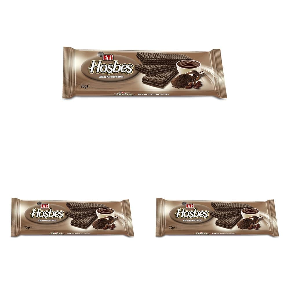 Eti Hoşbeş Kakao Kremalı Gofret 70 g 3lü paket
