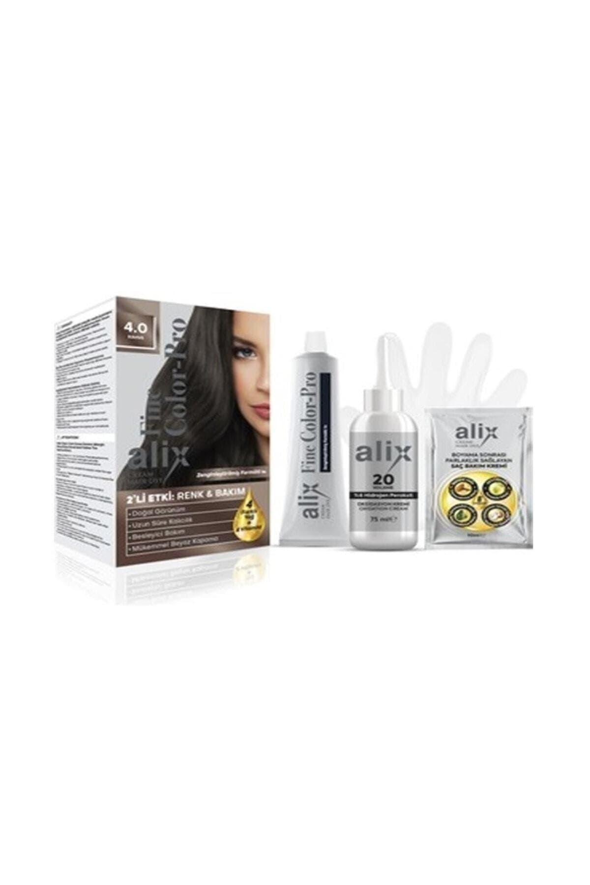 Alix Kit Saç Boyası 50 ml 4.0 Kahve