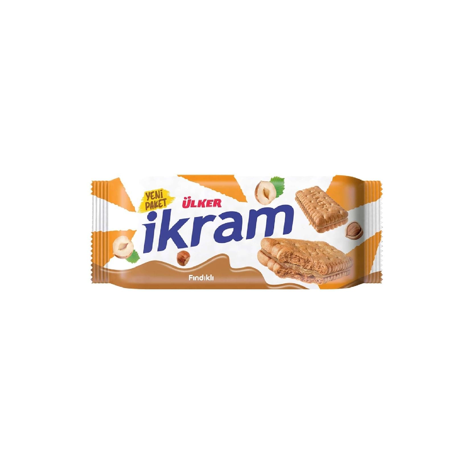 ÜLKER İkram Fındıklı Kremalı Bisküvi, 84 Gr