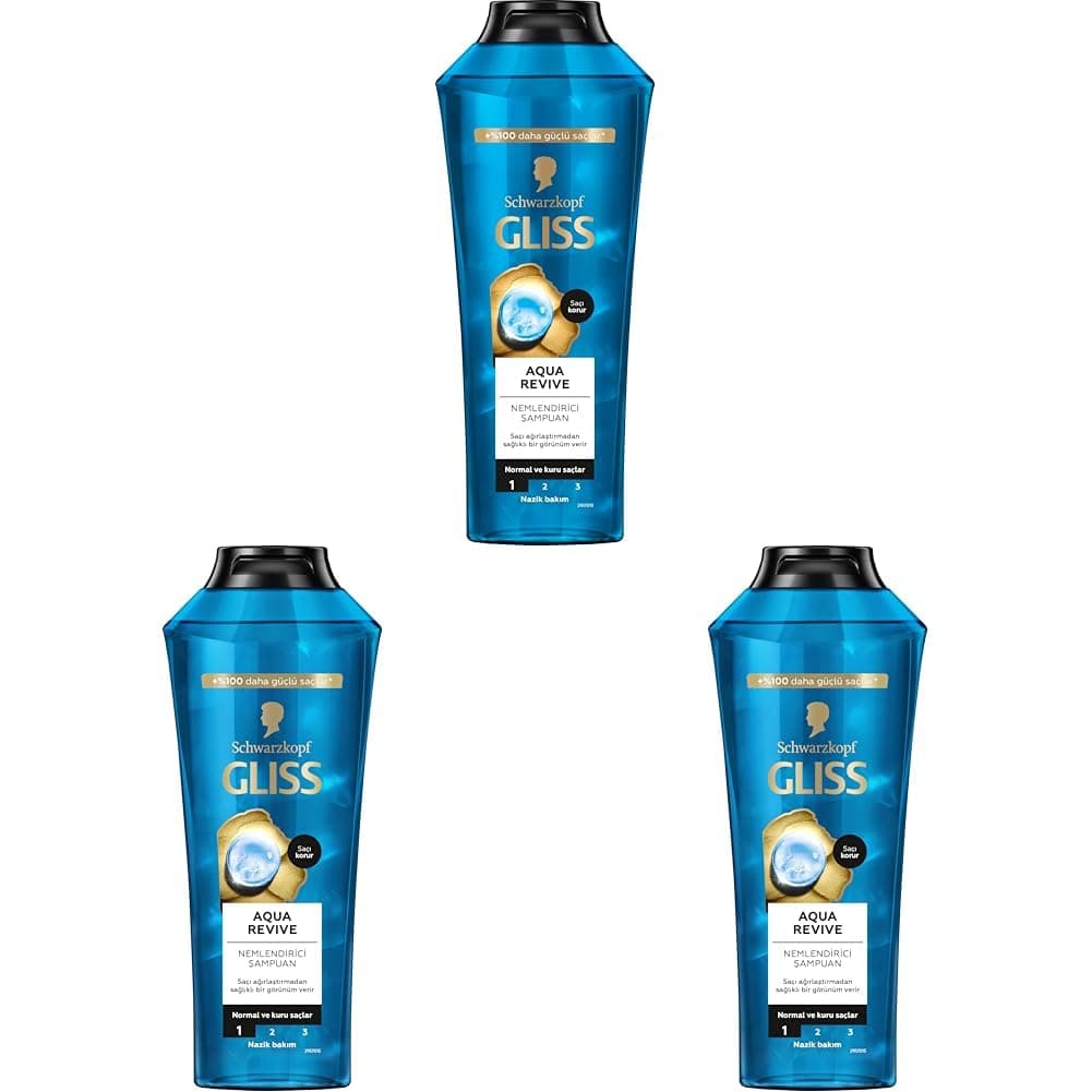 Gliss Aqua Revive Nemlendirici Şampuan 400ml 3lü paket