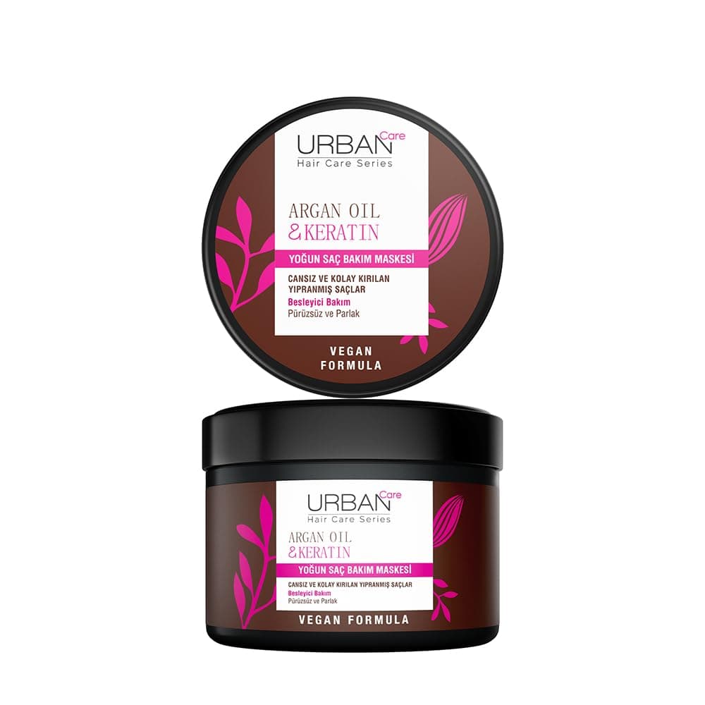 URBAN Care Argan Yağı & Keratin Kolay Kırılan Saçlara Özel Yoğun Saç Bakım Maskesi 230 ml- Vegan