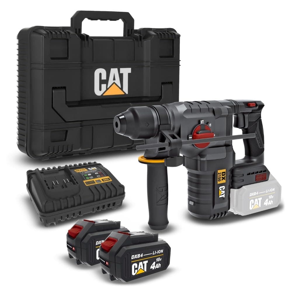 CAT Dx2150 18volt/4.0ah 2.8j Li-ion Çift Akülü Şarjlı Kömürsüz Profesyonel Sds-plus Pnömatik Kırıcı/delici