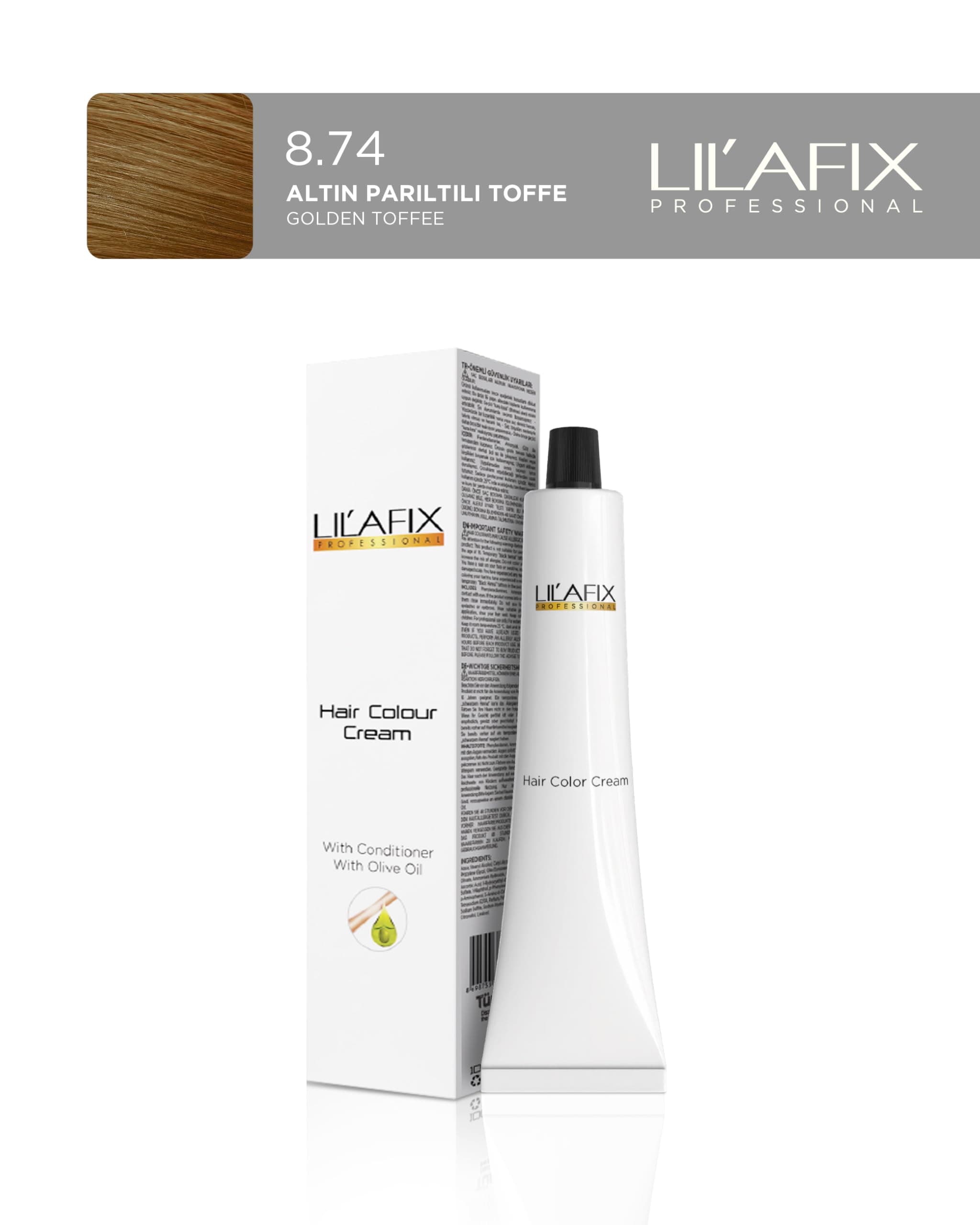 Lilafix Tüp Saç Boyası 60 ml 8.74 Hürrem Karameli