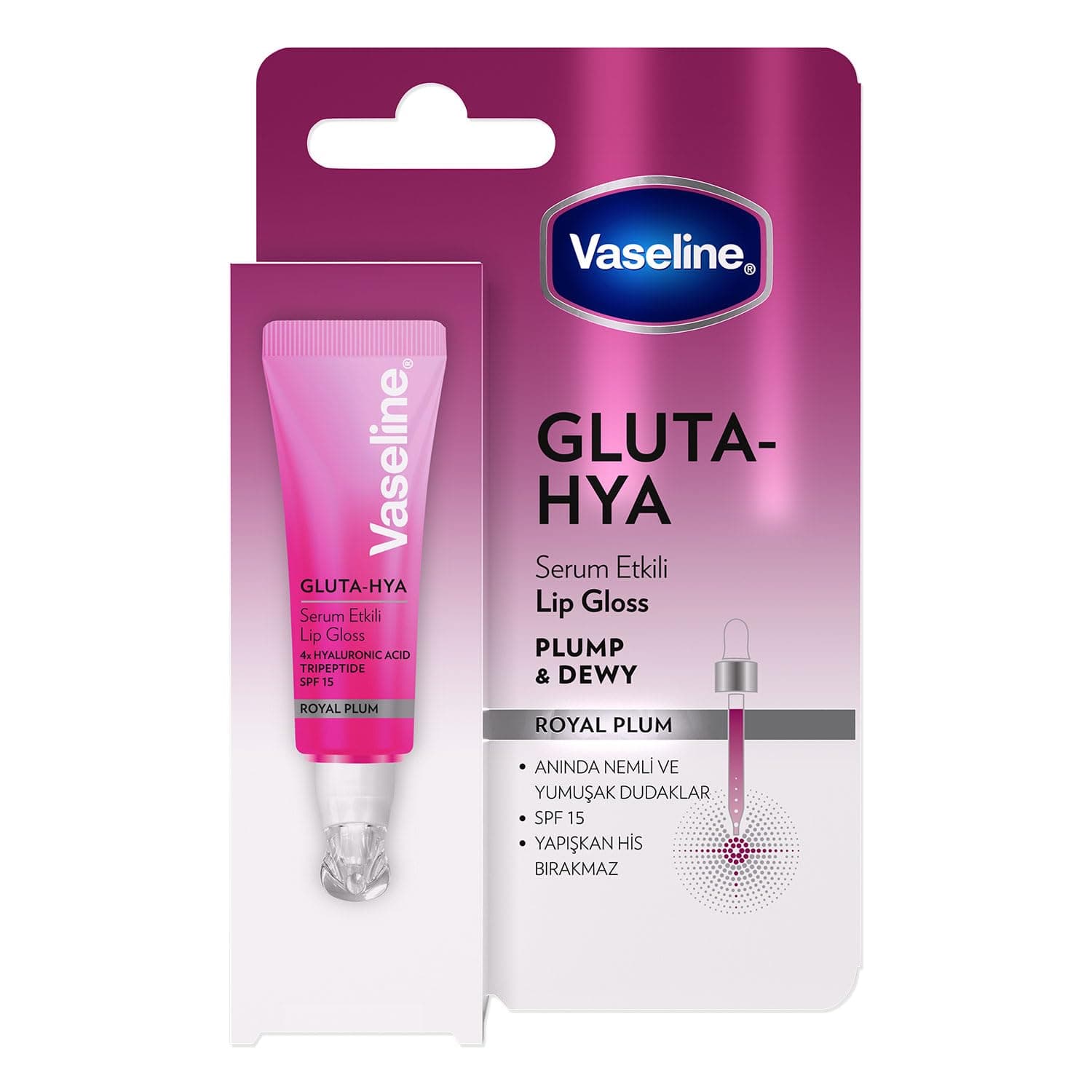 Vaseline Gluta Hya Serum Etkili Lip Gloss Royal Plum