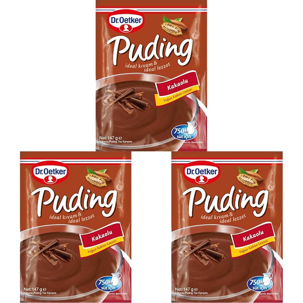 Dr. Oetker Puding Kakaolu 147 gr 3lü paket