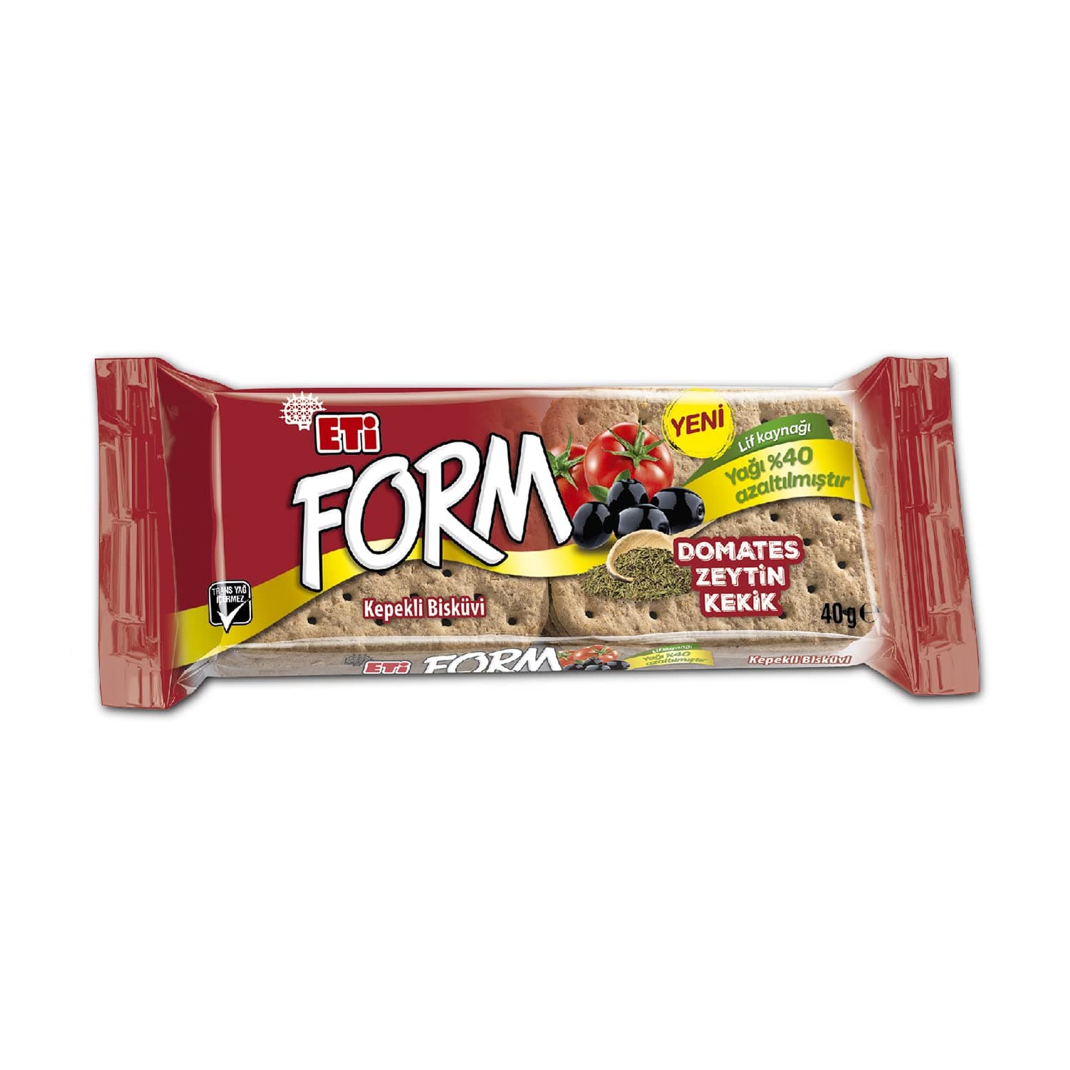 Eti Form Domatesli Zeytinli ve Kekikli Kepekli Bisküvi 40 g (6 paketi)