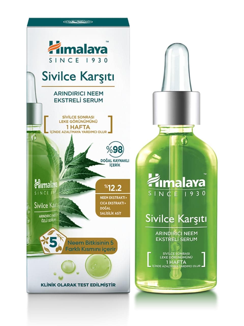 Himalaya Sivilce Karşıtı Arındırıcı Cilt Serumu 30 ml | Salisilik Asit, CICA, Neem Özü | Yağlı Ciltler