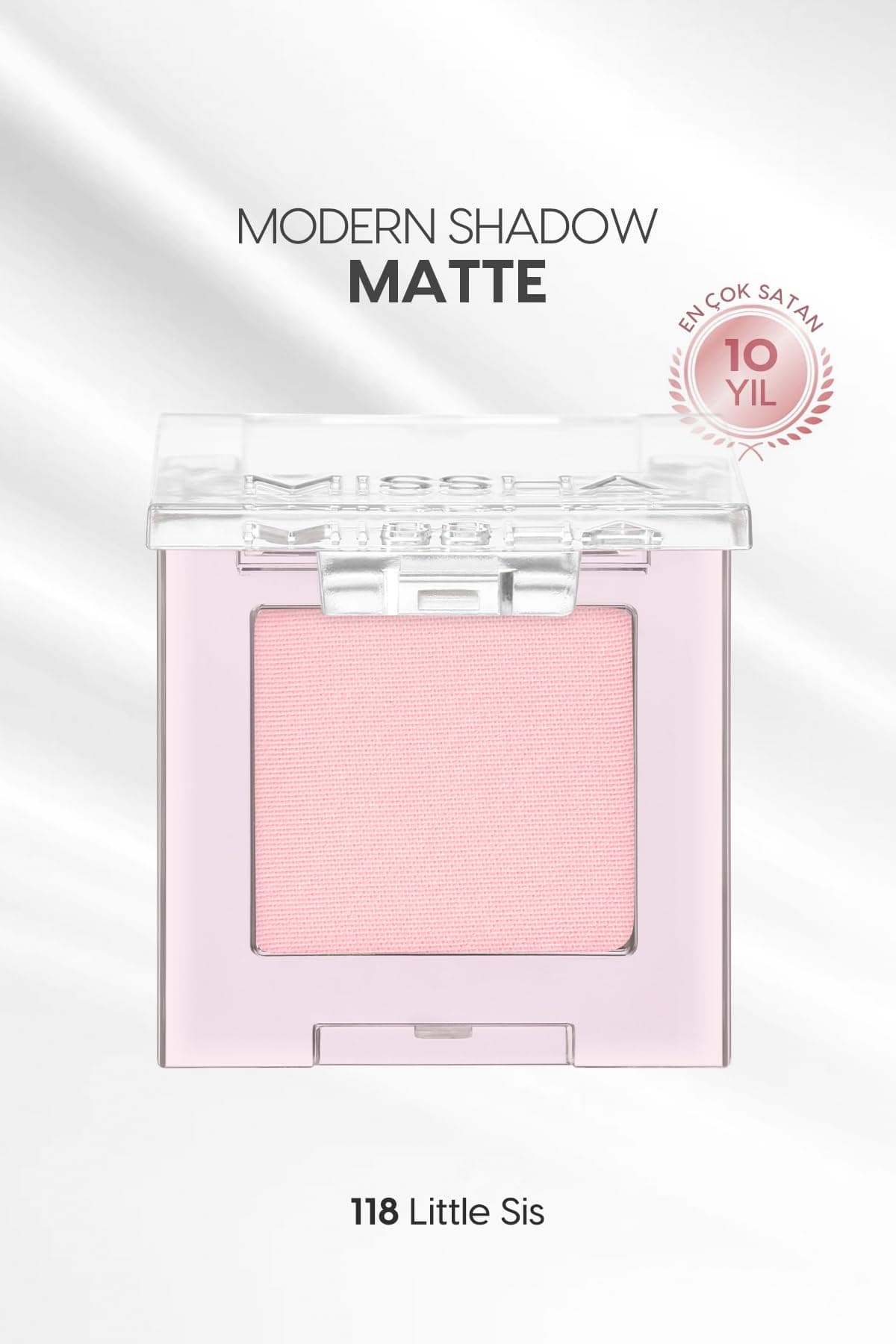 MISSHA Yumuşak Dokulu, Dökülme Yapmayan Mat Tekli Göz Farı Modern Shadow Matte (118 Little Sis) 118 Little Sis