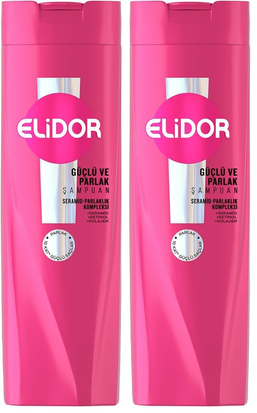 Elidor Saç Bakım Şampuanı Güçlü ve Parlak 400 ml 2li paket